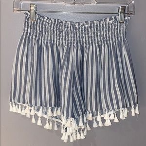 Women’s Boujee Stretchy Tassel Striped Flowy Shorts